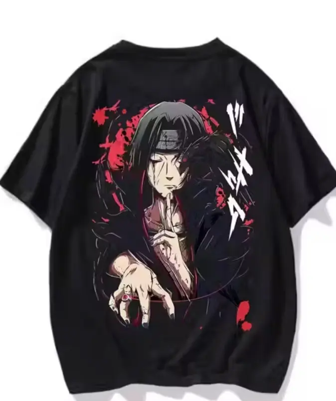 drop shoulder round neck pure cotton Black t shirt for men