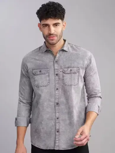 AIDAN PAUL DENIM SHIRTS FOR MEN (XXL)